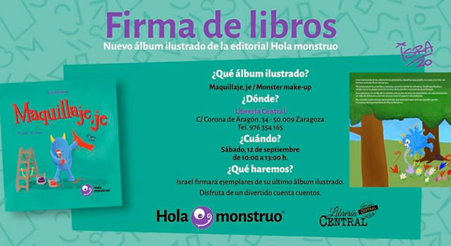 Israel Gómez firma el álbum ilustrado Maquillaje Je Je